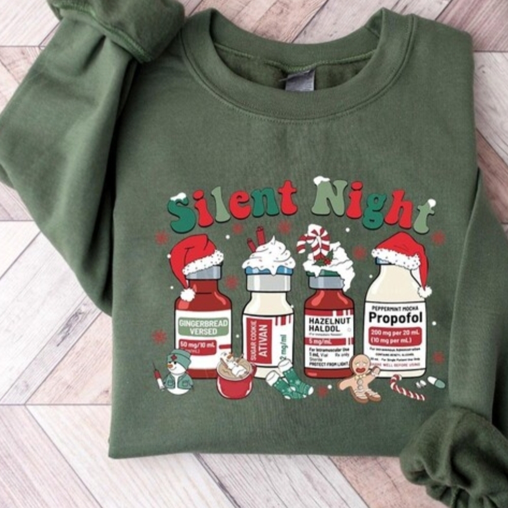 Green Silent Night Sweatshirt